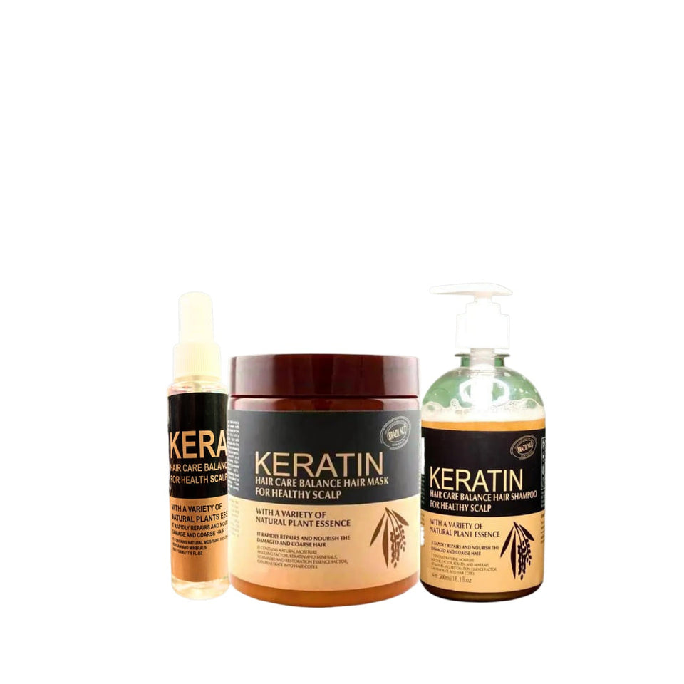 Pack Of 3 Iteams Keratin Hair Mask| Karatin Shampoo| Karatin Hair Serum