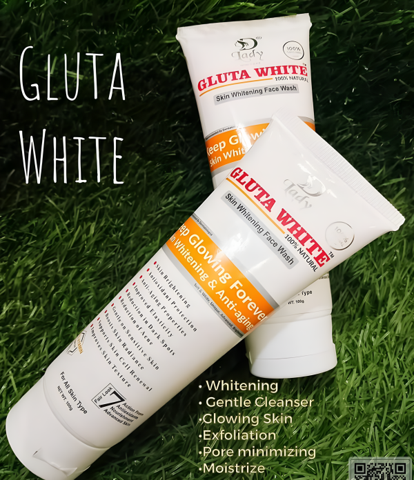 Gluta White Original Skin Whitening Face Wash – Brightening & Hydrating Daily Cleanser 100g
