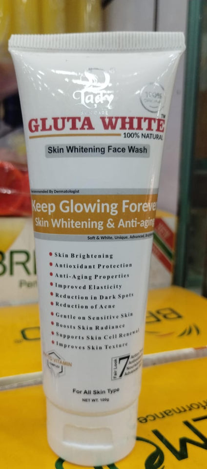 Gluta White Original Skin Whitening Face Wash – Brightening & Hydrating Daily Cleanser 100g