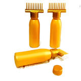 (pack Of 20) Hair Dye Bottle | Hair Oil Applicator Bottle, Root Oiling Comb Bottle For Hair Coloring, Shampoo, Oiling, Dye, And Scalp Treatment For Home & Commercial ( Empty Bottle)