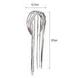 Full Rhinestone Long Tassel Headband