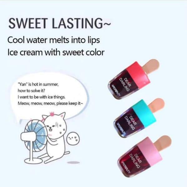 Pack Of 6 Dear Darling Wardabeauty Ice Cream Lip And Cheek Tint Long-lasting Lip Tint (random Color)