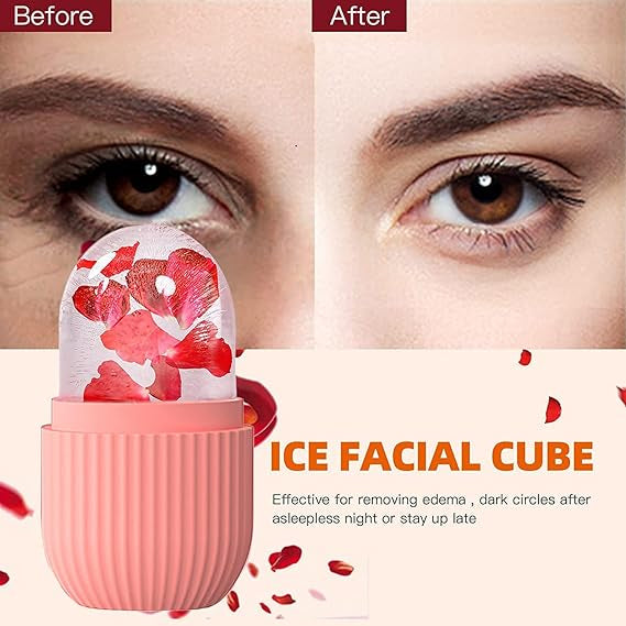 Reusable Facial Ice Roller for Face | Enhance Skin Glow Shrink &Tighten Pores (random color)