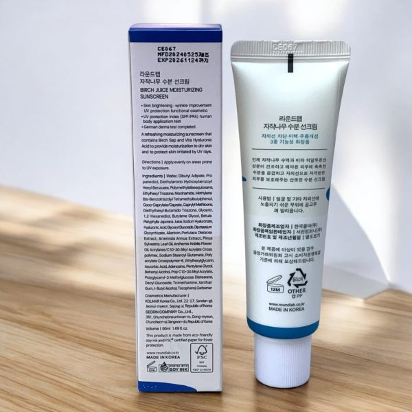 Round Lab Sunscreen For Face Pf50+ Pa++++ Sun Cream Birch Juice Moisturizing Skin Care Strong Uv Protection Korean Sunscreen 50ml